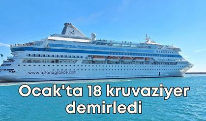 Denizde turizm hareketliliği: Ocak'ta 18 kruvaziyer demirledi
