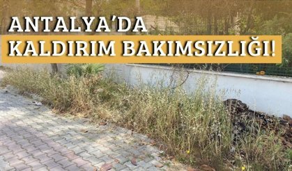 Antalya’da kaldırım bakımsızlığı!