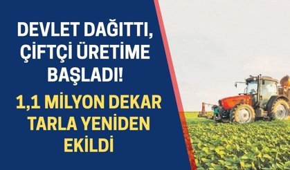 Devlet dağıttı, çiftçi üretime başladı! 1,1 milyon dekar tarla yeniden ekildi