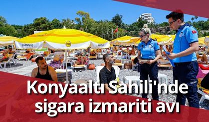 Konyaaltı Sahili'nde sigara izmariti avı