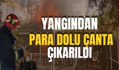 Antalya Kepez'de ev yangını! Yaşlı çiftin para dolu çantası son anda kurtarıldı