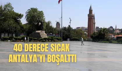 40 derece sıcak Antalya'yı boşalttı: Adres Konyaaltı sahili