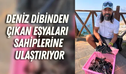 Antalya’da deniz dibinden çıkan kayıp eşyaları sahiplerine ulaştırıyor