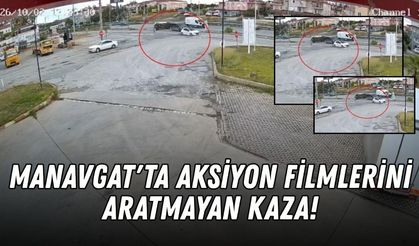 Manavgat'ta aksiyon filmlerini aratmayan kaza!