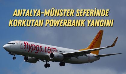 Antalya-Münster seferinde korkutan powerbank yangını: Uçak seferden çekildi