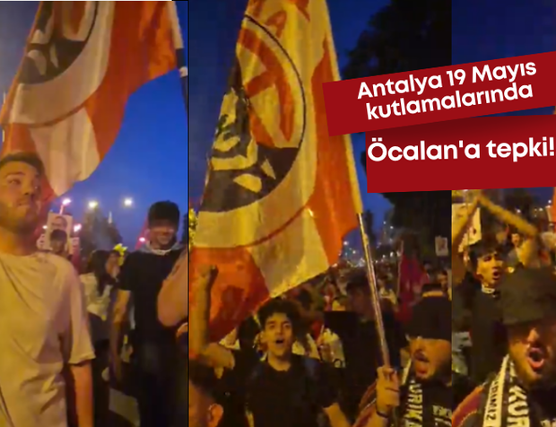 Antalya'da 19 Mayıs kutlamalarında Öcalan'a tepki!