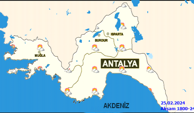 26 Şubat Pazartesi günü Antalya hava durumu nasıl olacak?
