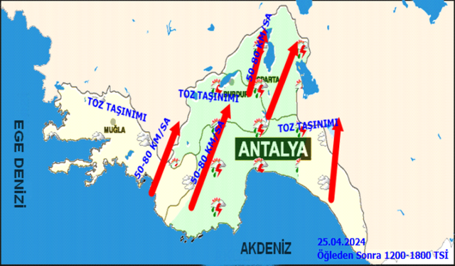 Antalya Hava Durumu: 25 Nisan Perşembe günü ilçelerde detaylı hava durumu...