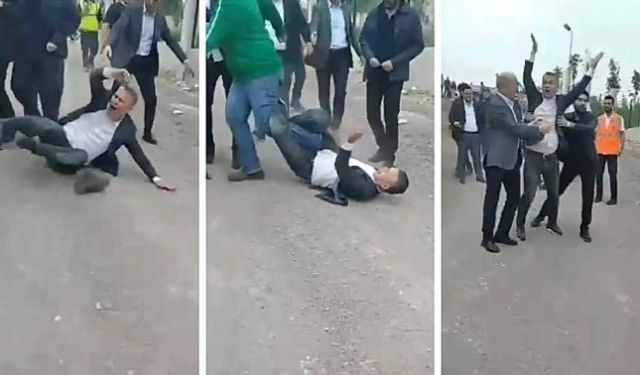 AKP'li meclis üyesinden oscarlık performans! CHP’li başkanın önünde kendini yerlere attı!