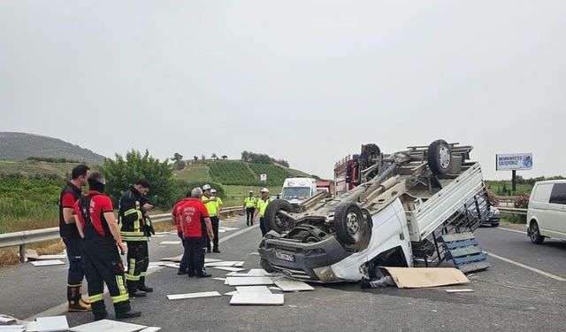 Mersin’de korkunç kaza! Taklalar atan kamyonetin sürücüsü hayatını kaybetti