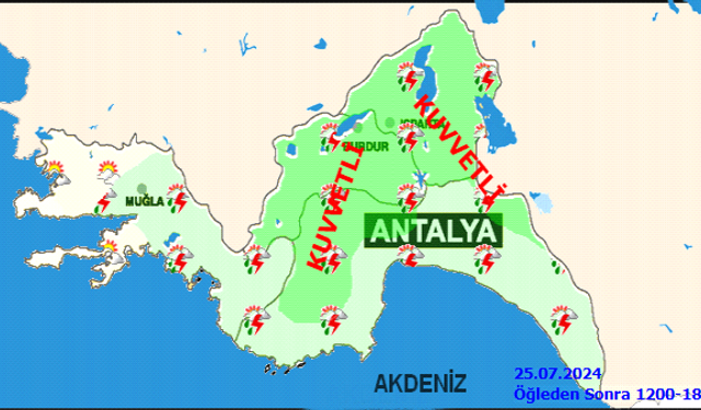 Antalya Hava Durumu: 25 Temmuz Perşembe günü ilçelerde detaylı hava durumu...