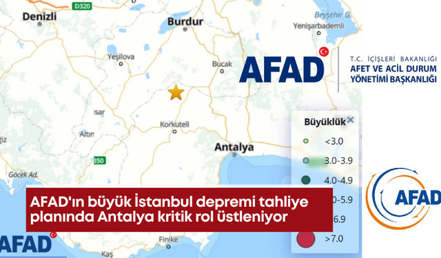 AFAD'ın büyük İstanbul depremi tahliye planında Antalya kritik rol üstleniyor