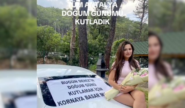 Sevgilisine sürpriz yaptı, tüm Antalya kornaya bastı!