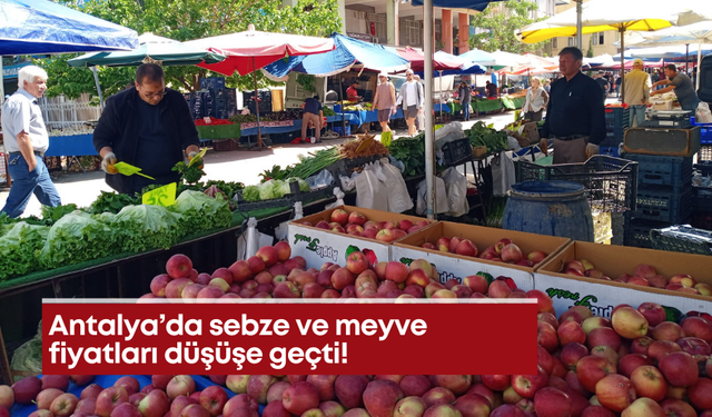 Antalya’da sebze ve meyve fiyatları düşüşte