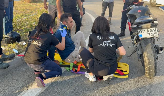 Gazipaşa’da trafik kazası: Motosiklet sürücüsü yaralandı