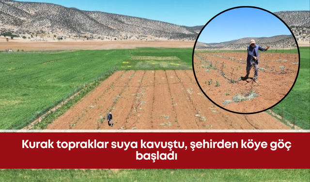 Kurak topraklar suya kavuştu, şehirden köye göç başladı