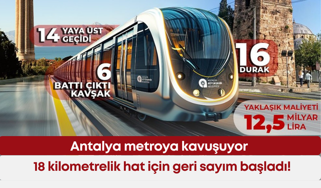 Antalya metroya kavuşuyor: 18 kilometrelik hat için geri sayım başladı!