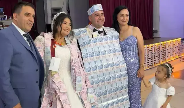 Burdur'da düğünde damada görülmemiş takı!