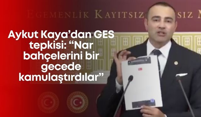 Aykut Kaya’dan GES tepkisi: “Nar bahçelerini bir gecede kamulaştırdılar”