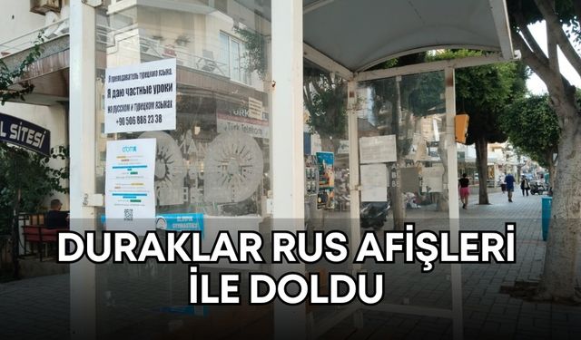 Alanya'da Rusça afişler dil tartışmasını alevlendirdi