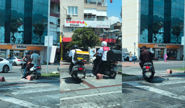 Alanya'da kaldırımları işgal eden motosikletlere ceza yağdı