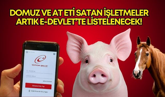 Antalya’da domuz ve at eti satan işletmeler artık E-Devlet’te listelenecek!