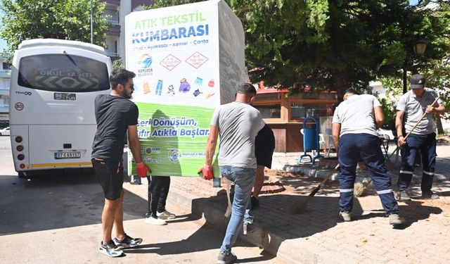 Kumluca Belediyesi'nden 26 noktaya giysi kumbarası