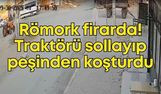 Antalya’da kontrolden çıkan römork traktörü solladı! Vatandaşlar peşinden koştu!