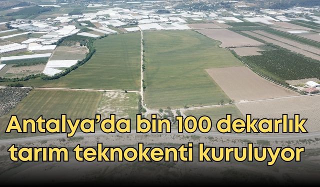 Antalya’da bin 100 dekarlık tarım teknokenti kuruluyor