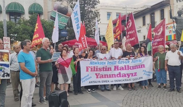 Antalya’da İsrail’e karşı ortak tepki!