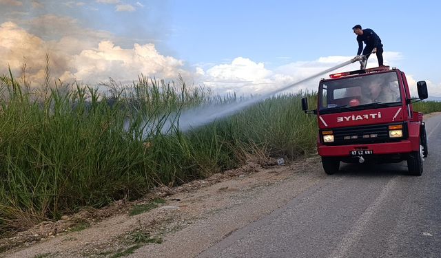 Antalya'da yasağı dinlemeyenlerin bıraktığı atık nedeniyle yangın çıktı