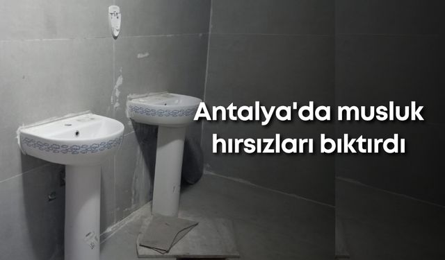 Antalya'da musluk hırsızları bıktırdı