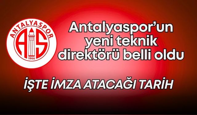 Antalyaspor’un yeni teknik direktörü belli oldu! Kulüpten resmi açıklama geldi