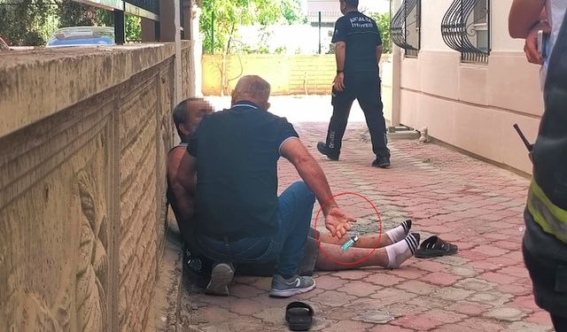 Eline aldığı tiner şişesiyle kendisini yakmaya kalktı
