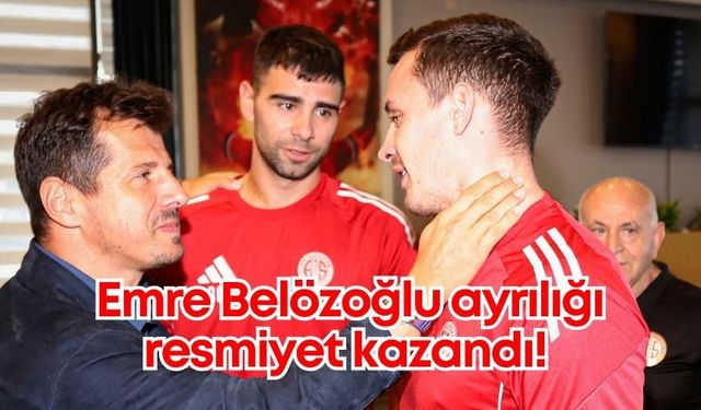 Antalyaspor'da Emre Belözoğlu ayrılığı resmileşti! Kulüp açıklama yaptı