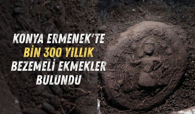 Konya Ermenek'te bin 300 yıllık bezemeli ekmekler bulundu