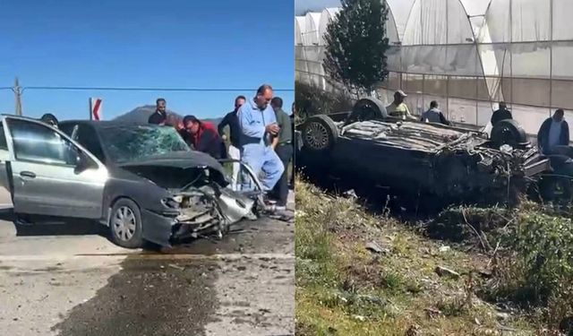 Burdur'da araçlar kafa kafaya çarpıştı