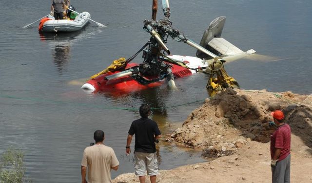 Geyik Baraj'ında 16 yıl önce helikopter kazasının izleri yeniden çıktı
