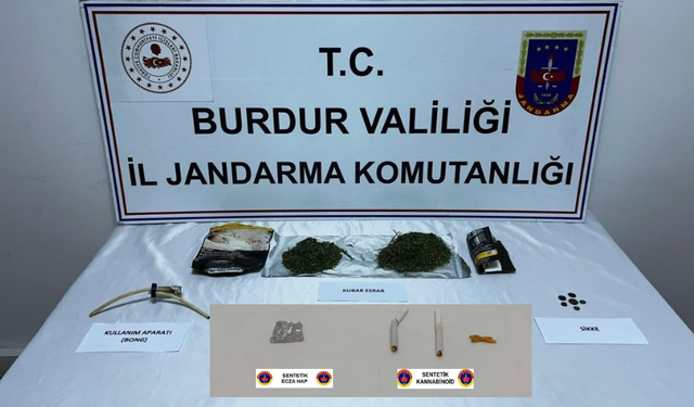 Burdur'da jandarmadan uyuşturucu operasyonu