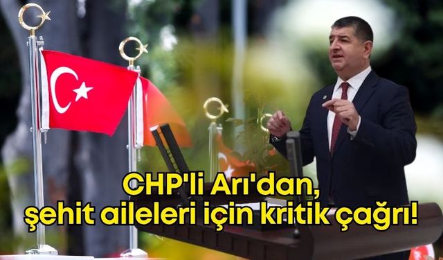 CHP'li Cavit Arı'dan şehit aileleri için kritik çağrı!