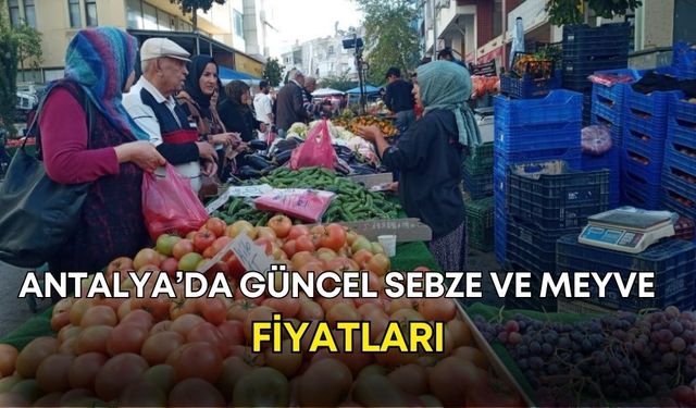 Antalya’da güncel sebze ve meyve fiyatları