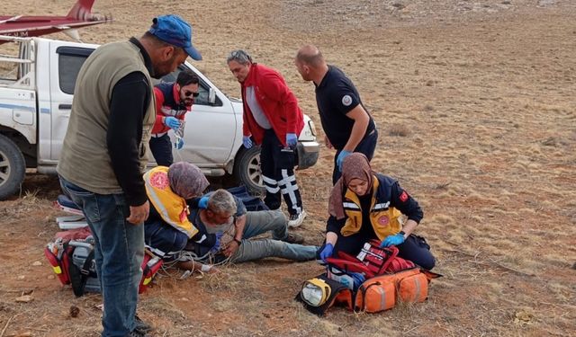 Hava ambulansı dağlık alanda kalp krizi geçiren çoban için seferber oldu