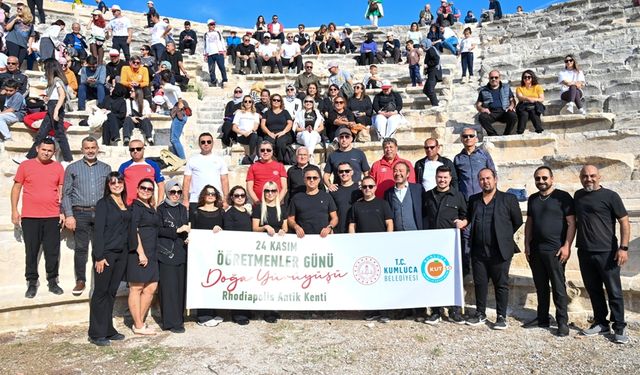 Kumluca'da öğretmenler, Rhodiapolis Antik Kenti'nde buluştu