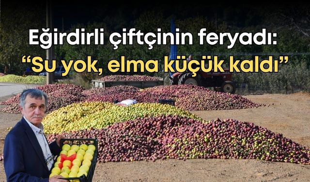 Eğirdirli çiftçinin feryadı: “Su yok, elma küçük kaldı”