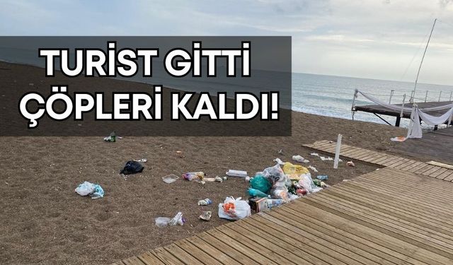Lara sahilde insanlık ayıbı! Denize karışacaklar