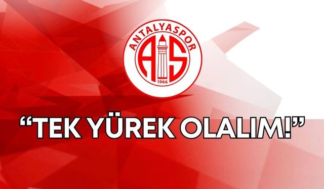 Antalyaspor taraftar gruplarından kriz döneminde birlik mesajı!