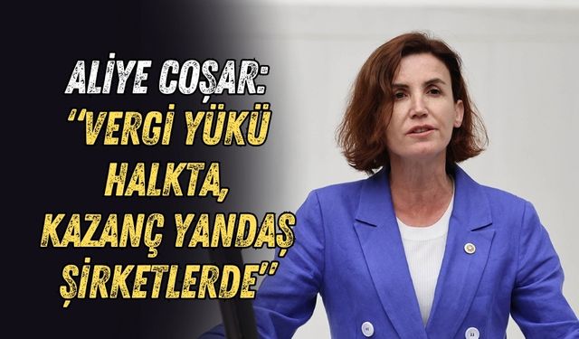 Aliye Coşar: “Vergi yükü halkta, kazanç yandaş şirketlerde”