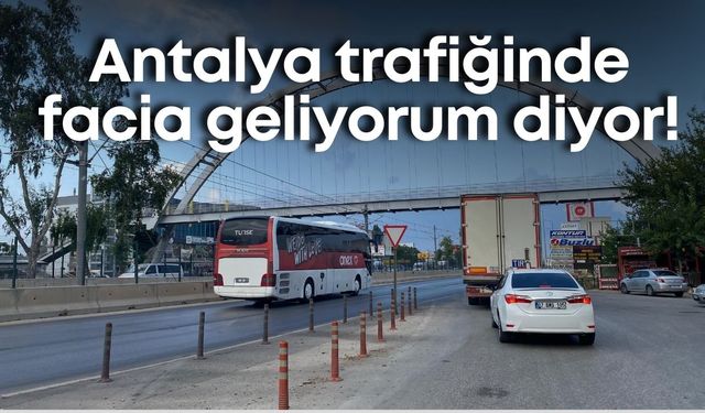 Antalya’da kara yolunda faciaya ramak kaldı!