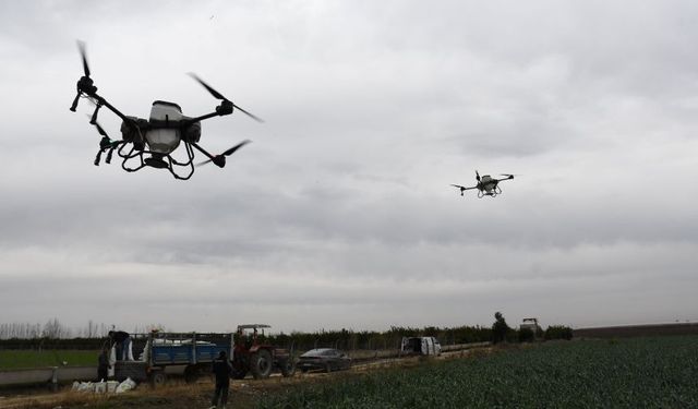 Tarlada dron devrimi: 3 saatlik iş 30 dakikada bitiyor