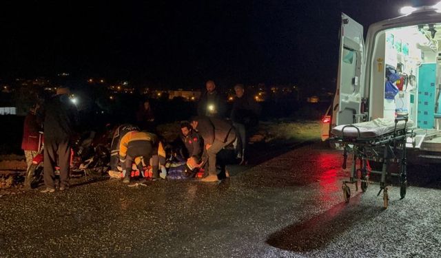 Gazipaşa’da yağmur kazası! Motosiklet yoldan çıktı